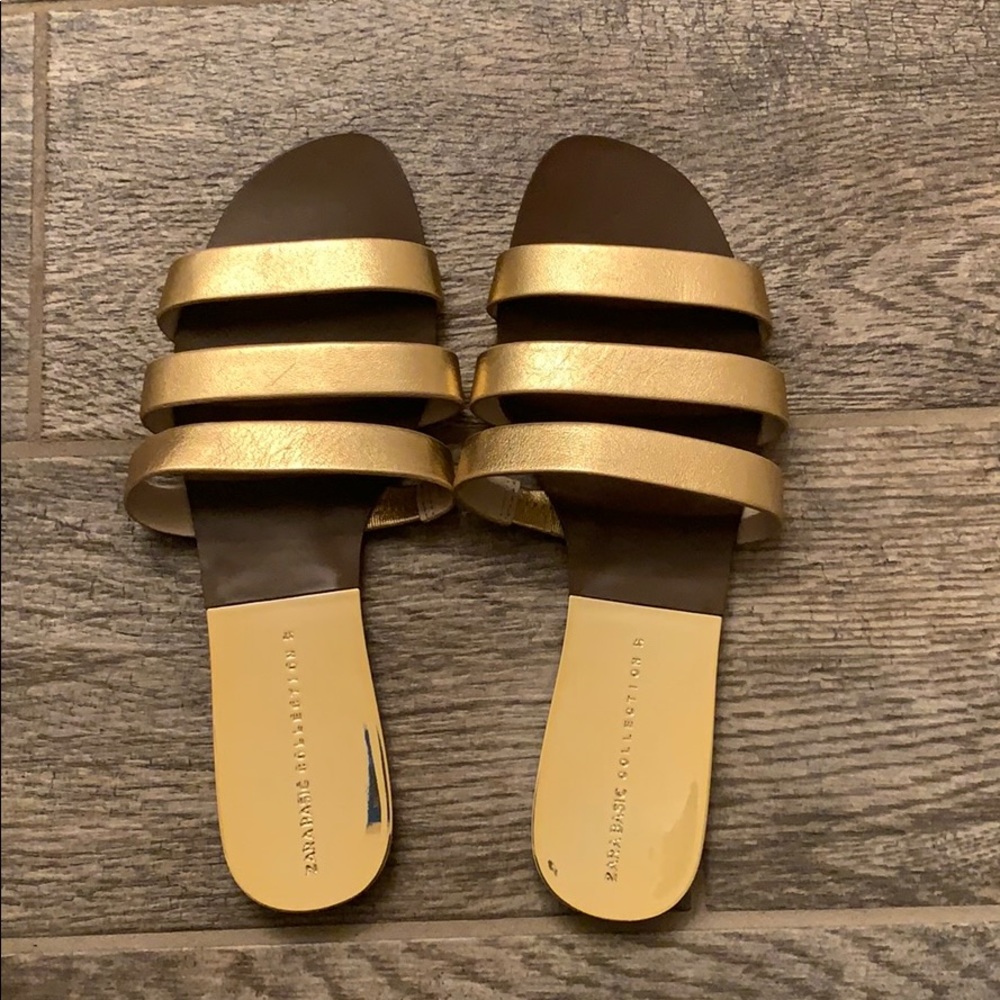 Zara Gold Sandals